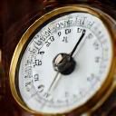 Vintage style brass barometer